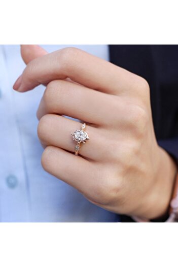 INZA mücevherat 0.55 Ct Vintage Aria Tasarım Pırlanta Yüzük