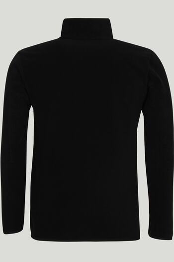 Minharir Μαύρο Χρώμα Ανδρικό Fleece με μισό φερμουάρ