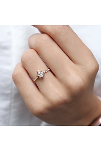 INZA mücevherat 0.45 Ct Vintage Aria Pırlanta Yüzük