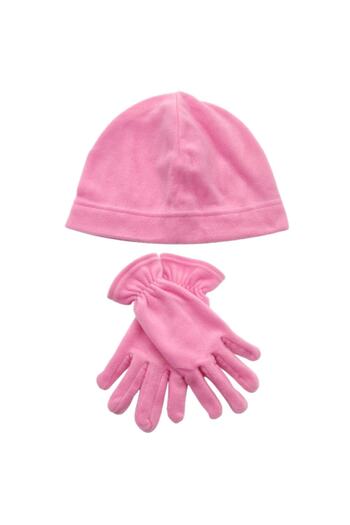 AXE SPORTSWEAR Women's Winter Pink Thermal Fleece Gloves - Fleece Beanie Set of 2