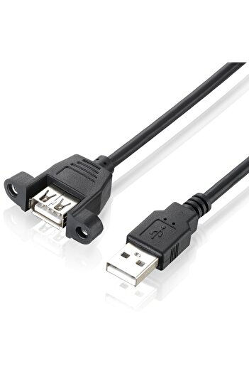 Alfais 4884 Usb Dişi Erkek Panel Tipi Data Uzatma Kablosu 0.3m 30cm
