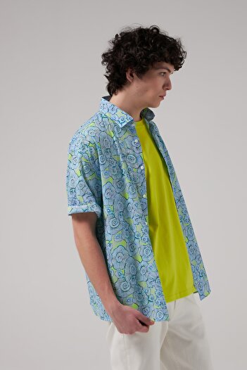Tween Oversize Turkuaz Gömlek