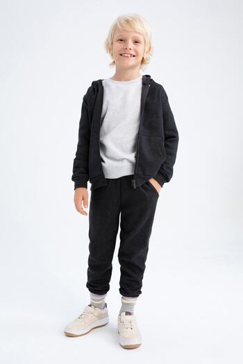 DeFacto Boy's Back to School Selanik Fabric Thermal Insulated Tracksuit Bottom
