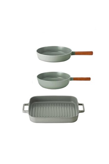 NEOFLAM Fika Gray 3 Piece Pan Set