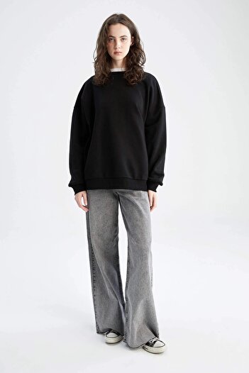 AYD Φούτερ Crew Neck Unisex Oversize 3 Thread Raised 1st Ποιοτικό χοντρό ύφασμα