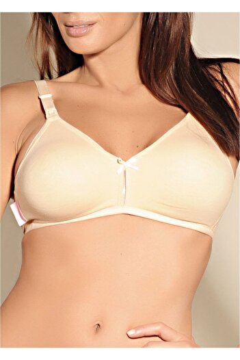 Magic Form 7861 Women's Nude Combed Cotton Fabric Sponge-Free Non-Wire Nursing Bra