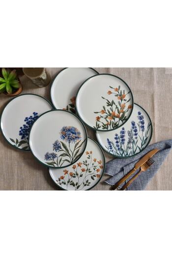Porland Flower Garden 6 Parça Karma Pasta Takımı