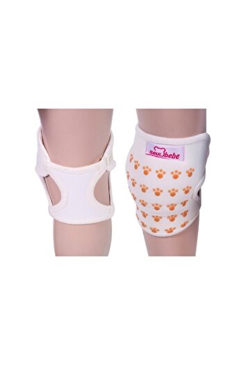 Sevi Bebe Ecru Colored Boze Supported Baby Crawling Knee Pad - Art-129