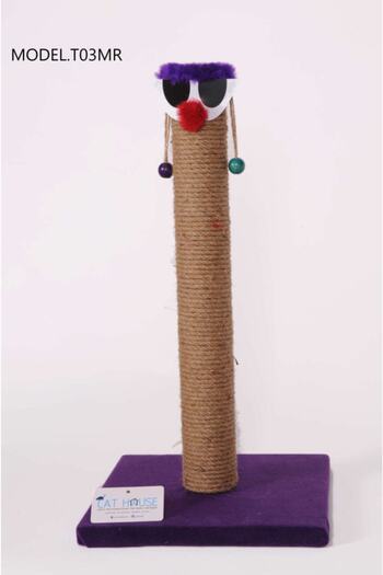 Cathause Cat Scratching T3 Clown Purple Gray 52 Cm