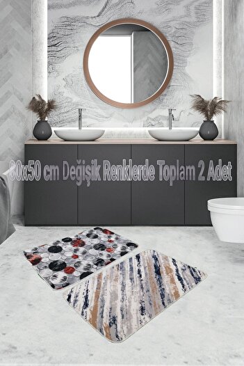 ALgorand Home Special Production Bath Rug and Mat 2 Pieces (80x50cm)