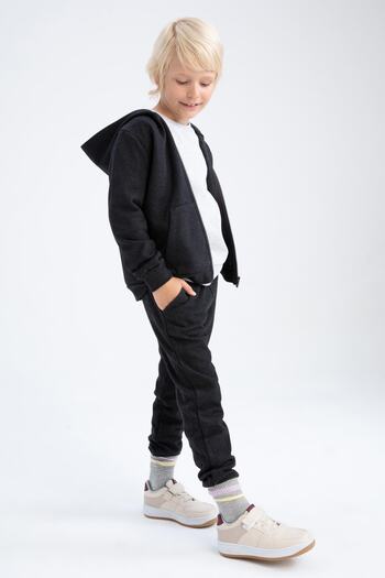 DeFacto Boy's Back to School Selanik Fabric Thermal Insulated Tracksuit Bottom