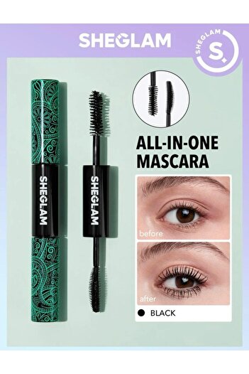 SHEGLAM ماسكارا شيجلام الكل في واحد لتكثيف الرموش وإطالة الرموش 4G*2