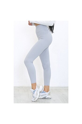 Gala High Waist Ribbed Knitted Gathering Leggings
