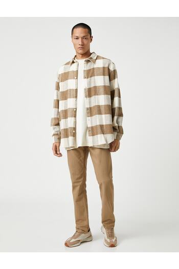 Koton Basic Trousers with Button Detail and Pockets