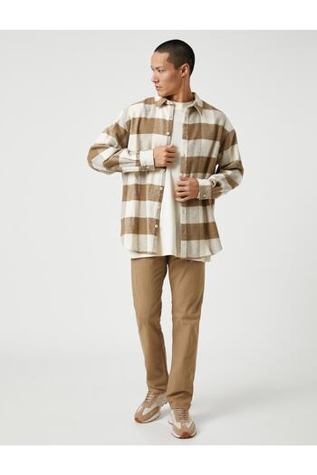 Koton Basic Trousers with Button Detail and Pockets