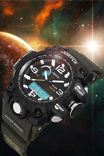 Joefox Jo.g.s01 Small Case Digital&analog Chronometer+calendar+alrm+lighting Children's Clock Age 8-15
