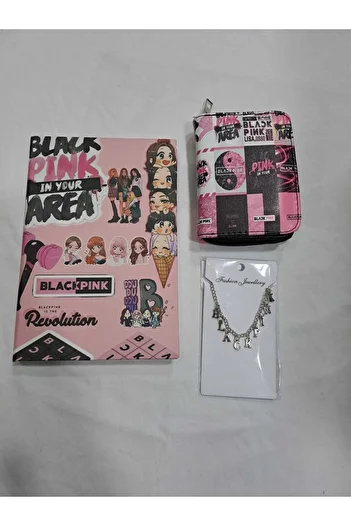 GC GÖKHAN CLUB Blackpink Notebook Wallet Necklace
