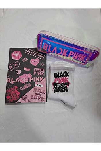 GC GÖKHAN CLUB Blackpink Notebook Transparent Pen Holder Socks