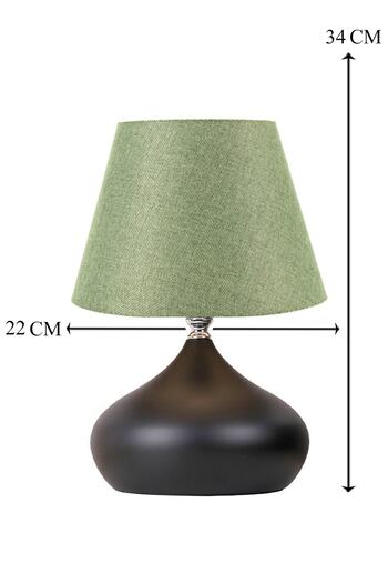 EvLight Lina Green Hat Table Lamp Single Metal Lampshade
