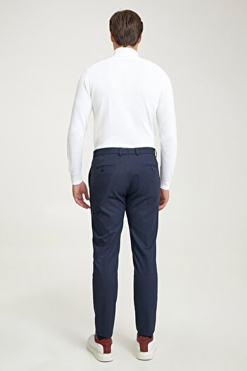 Tween Slim Fit Lacivert Viskon Karışımlı Kumaş Pantolon