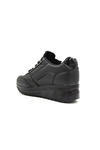 Prego Riwax Bağcıklı Fermuarlı Dolgu Topuklu Hafif Poli Taban Kadın Sneaker