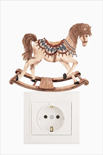 Grafikup Carousel Socket Socket Sticker Kids Room Decor