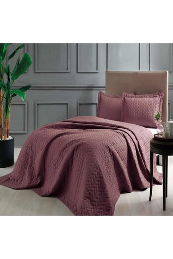 Taç Glory Double Bedspread Claret Red