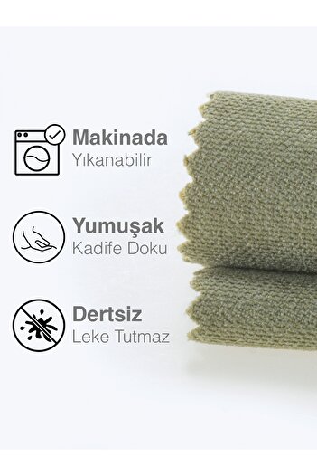 Perle Kadife Dokulu Ada Çayı Rengi Daily Series Runner 40 X 140