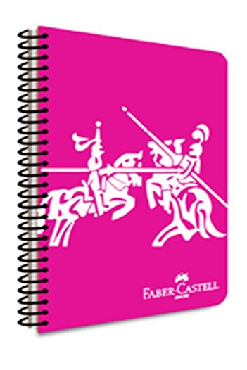 Faber Castell Vibrant Colors2 Pink Spiral A4 60 Gr. Plastic Cover 120 Yp. Unlined