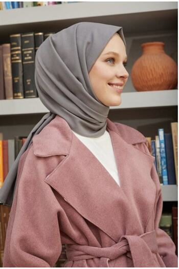 Mides scarf Hijab Cotton Crash Jazz Shawl Model-Silver Gray