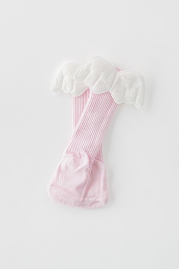 Banamio Baby Girl Child Angel Wing Detailed Socks (PINK)