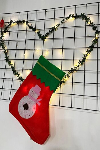 Parti dolabı Christmas Decor Socks - Fireplace Wall Ornament, Christmas Pine Tree Ornament, Santa Claus Snowman, 35X25Cm
