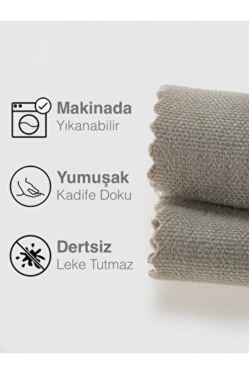 Perle Kadife Dokulu Keten Rengi Daily Series Runner 40 X 140