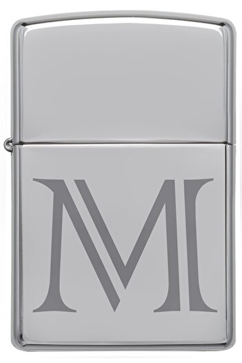 Zippo Çakmak M Harf Gümüş Gri