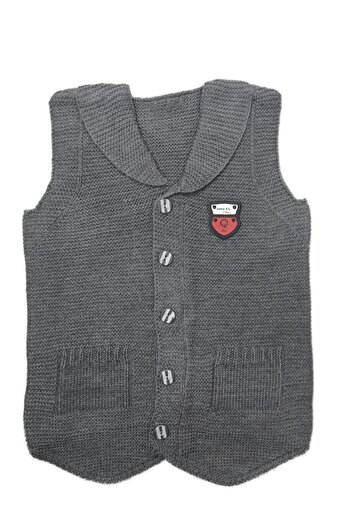 gogo bici Boy's Embroidered Ata Knitwear Vest