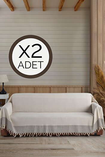 Lux Touch Екрю, що покриває руки, 2 штуки, розмір 180 х 300 см, покривало для дивана, крісла, канапи, дивана-ліжка
