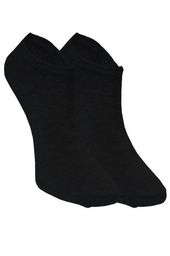 Line Smart Pack of 6 Women's Black Cotton Summer Booties Socks