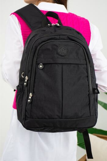 By Hakan Mega-2006 Crinkle School Backpack Daily Trip Sports Travel Holiday Multi Compartment Laptop Compartment