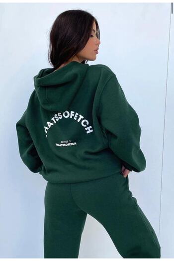 AFROGİYİM Γυναικεία Σετ φόρμας Thatssofetch Printed Oversize