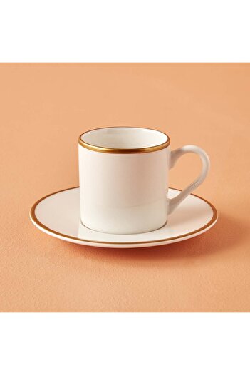 Bella Maison Premium Porselen 6'lı Kahve Fincanı Seti Gold (90 Cc)