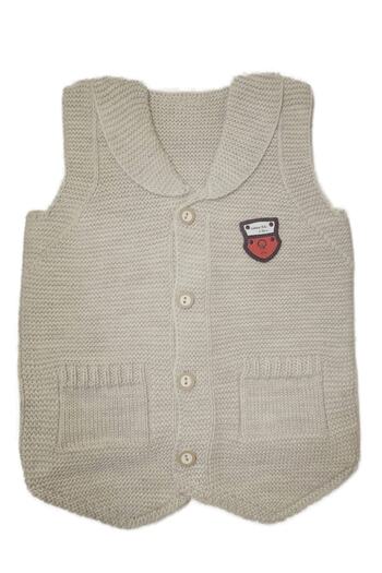 gogo bici Boy's Embroidered Ata Knitwear Vest