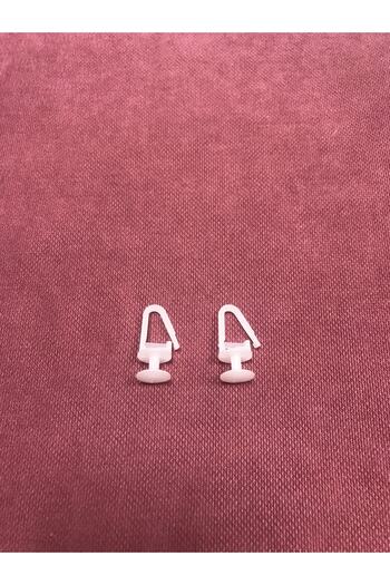 Erdoğanlar Koza Snap-On (Locking) Curtain Cornice Button-Hook Curtain Roulette Pack of 20