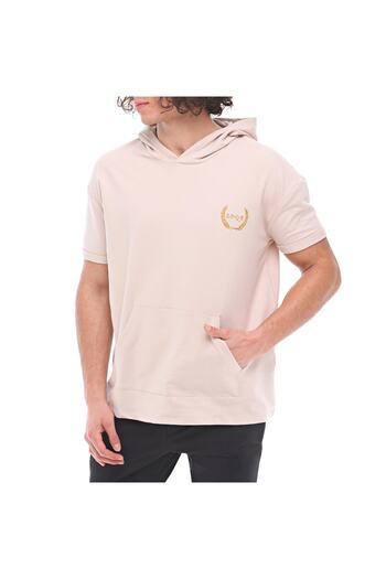 raru Φούτερ Neptune Beige Spqr με κοντό μανίκι