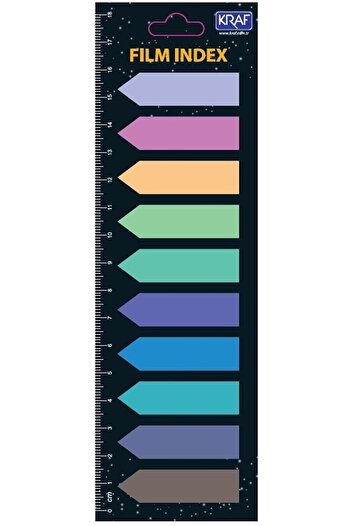 KRAF Index Film (pp) 12x44mm Arrow Shaped 10 Colors X 20yp 51245