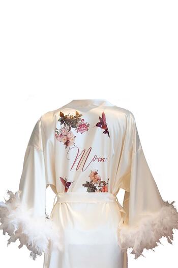 Mita Concept 'piccione' Ecru Dressing Gown