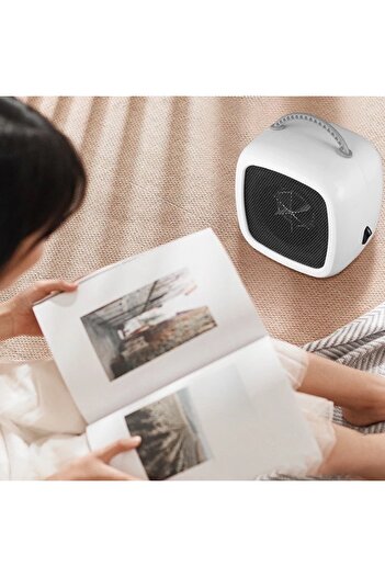Opiunte Taşınabilir Lüks Mini Elektrikli Isıtıcı 600W Küçük Isıtıcı Beyaz Renk Kamp ve Karavan Isıtıcı