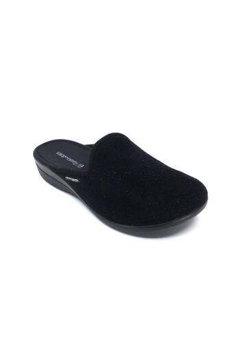 Ceyo Ramona-3 Black Warm Fabric Comfort Comfortable Unisex House Slippers
