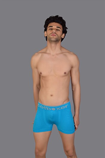 Genel Markalar Erkek Petrol Mavisi Seamless  Boxer