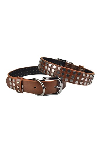 Bestie Merlin Large Size Leather Dog Collar 55cm
