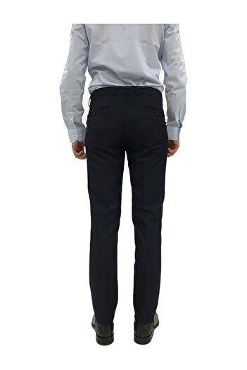 Alpıno Men's Navy Blue Fabric Trousers Movano-regular Fit